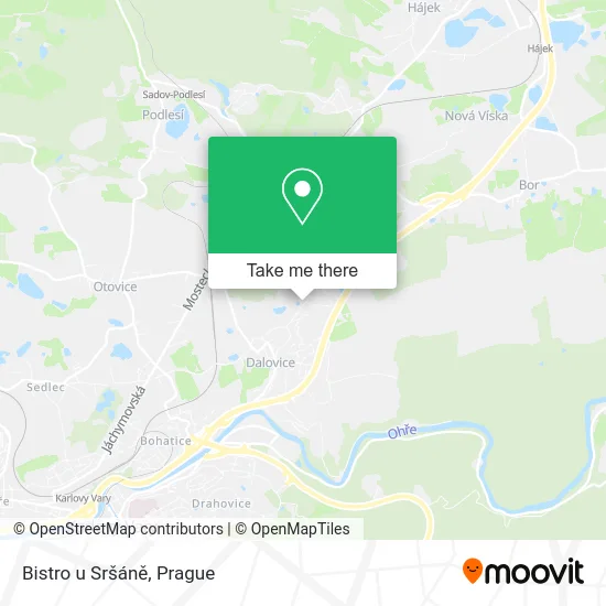 Карта Bistro u Sršáně