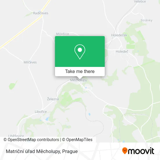 Карта Matriční úřad Měcholupy