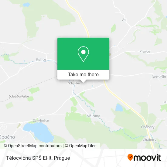 Карта Tělocvična SPŠ El-It