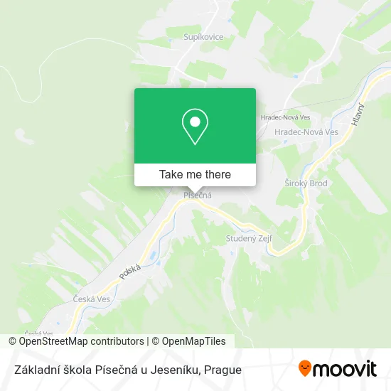 Základní škola Písečná u Jeseníku map