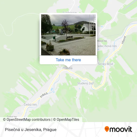 Карта Písečná u Jeseníka