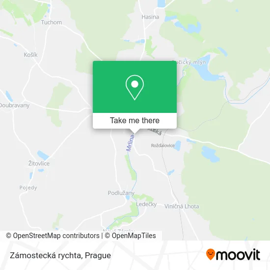 Zámostecká rychta map