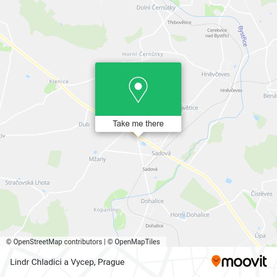 Карта Lindr Chladici a Vycep