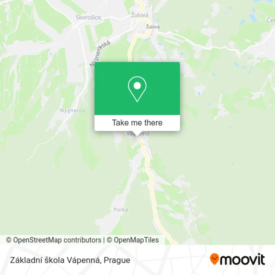 Карта Základní škola Vápenná