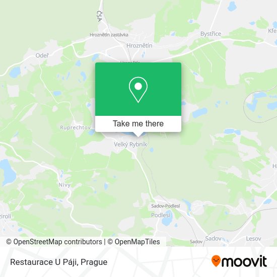 Карта Restaurace U Páji