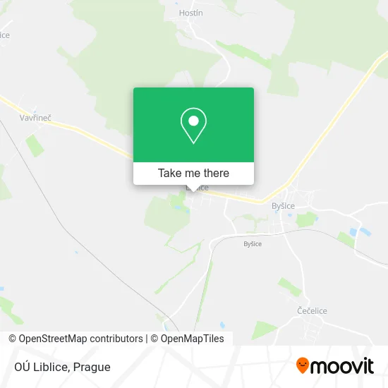 Карта OÚ Liblice