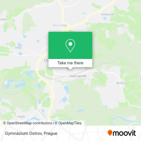 Карта Gymnázium Ostrov