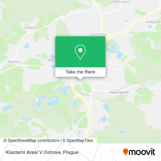 Карта Klasterni Areal V Ostrove