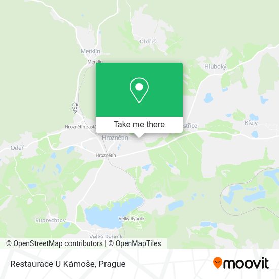 Карта Restaurace U Kámoše