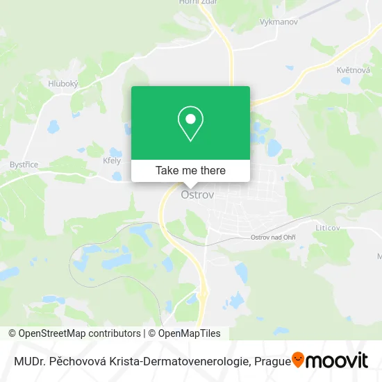Карта MUDr. Pěchovová Krista-Dermatovenerologie