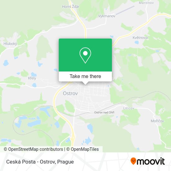 Карта Ceská Posta - Ostrov