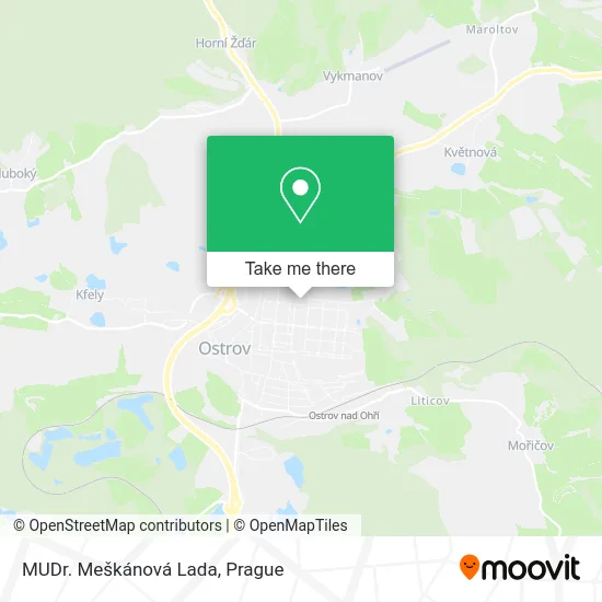 Карта MUDr. Meškánová Lada