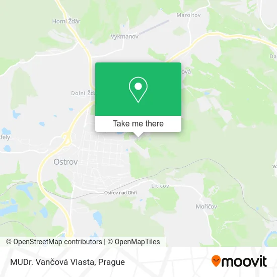 Карта MUDr. Vančová Vlasta
