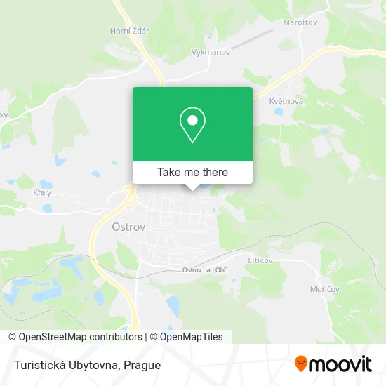 Карта Turistická Ubytovna