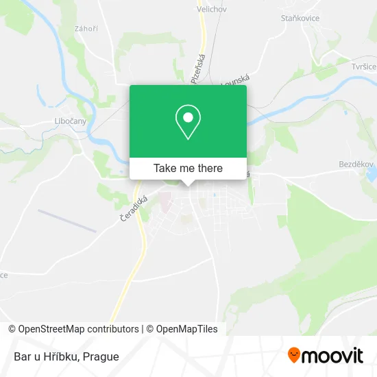 Карта Bar u Hříbku
