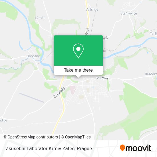 Карта Zkusebni Laborator Krmiv Zatec