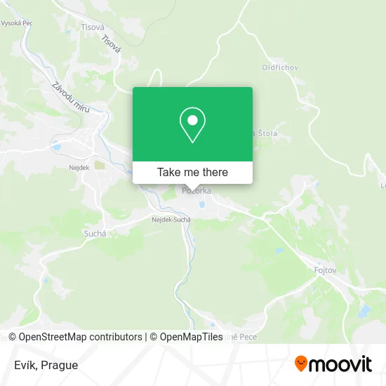 Evík map