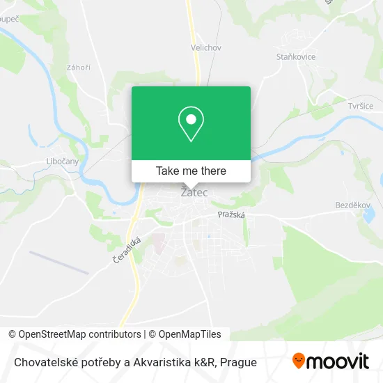 Карта Chovatelské potřeby a Akvaristika k&R