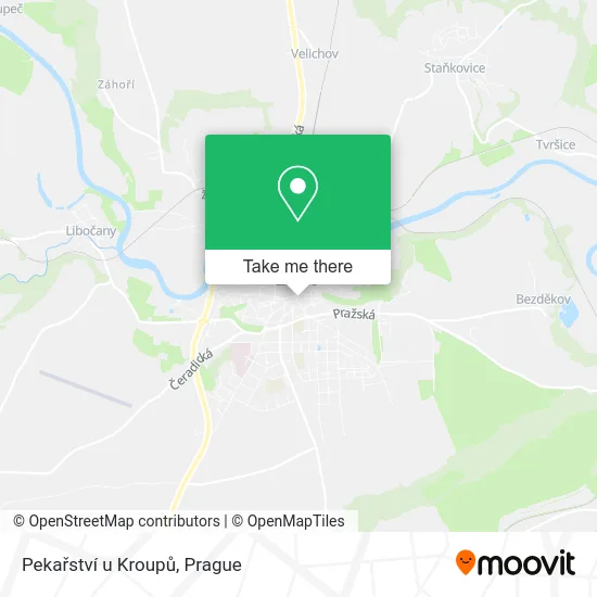 Карта Pekařství u Kroupů