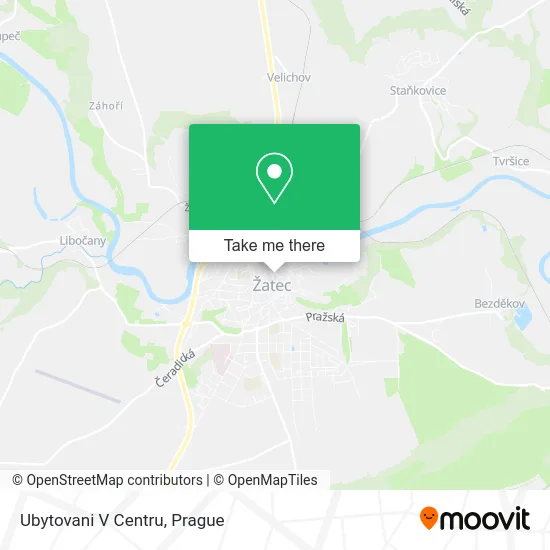 Карта Ubytovani V Centru