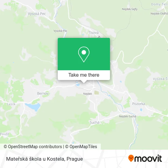Карта Mateřská škola u Kostela