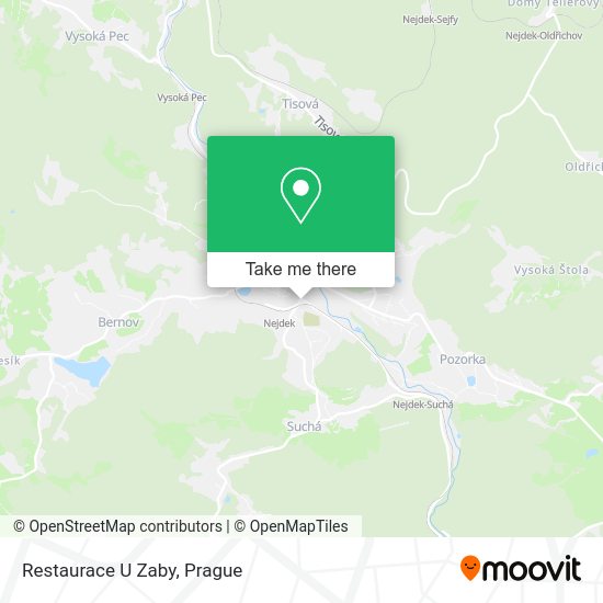 Карта Restaurace U Zaby