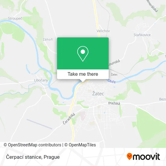 Карта Čerpací stanice
