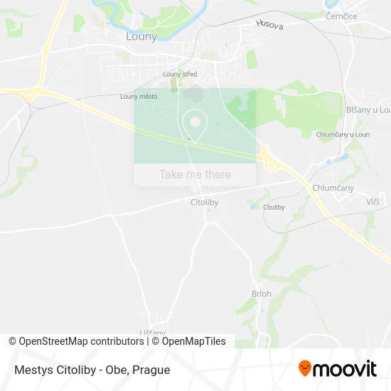 Карта Mestys Citoliby - Obe