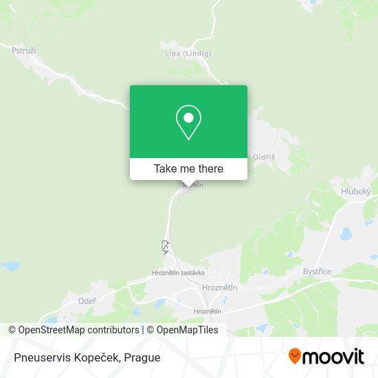 Карта Pneuservis Kopeček