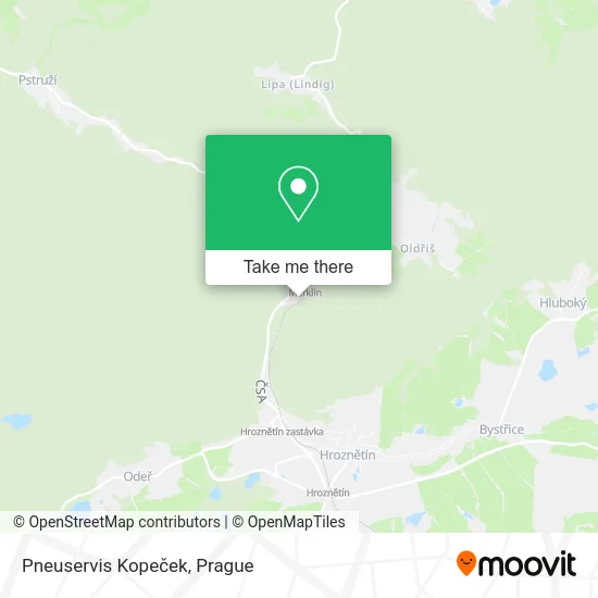 Карта Pneuservis Kopeček