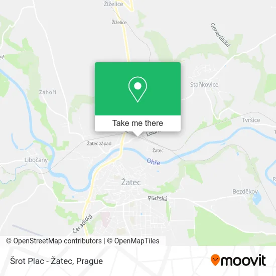 Карта Šrot Plac - Žatec