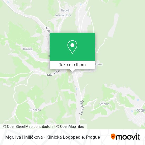 Карта Mgr. Iva Hniličková - Klinická Logopedie