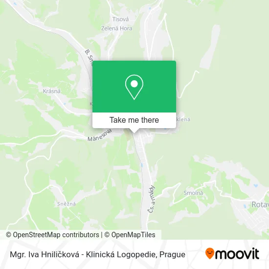 Карта Mgr. Iva Hniličková - Klinická Logopedie