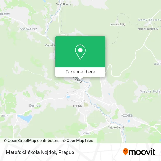 Карта Mateřská škola Nejdek