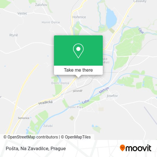 Карта Pošta, Na Zavadilce