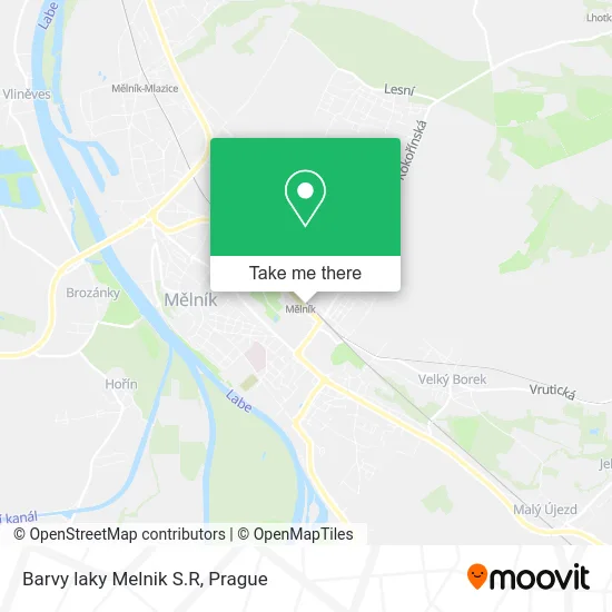 Карта Barvy laky Melnik S.R