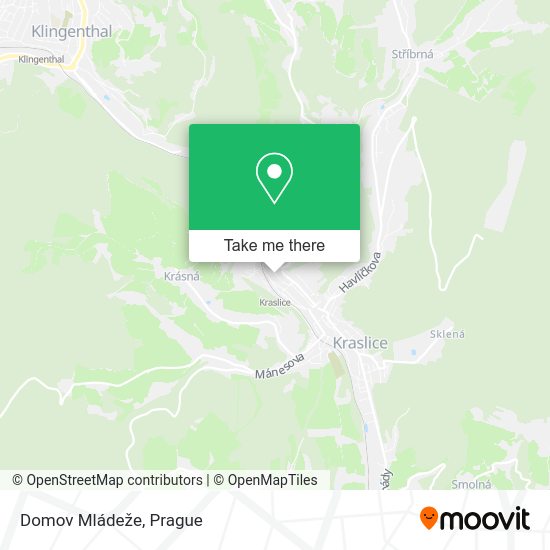 Карта Domov Mládeže