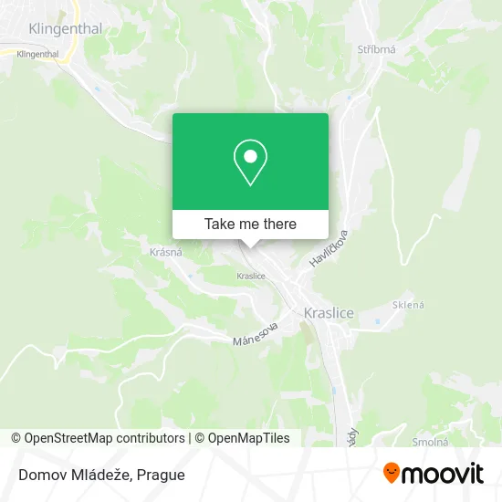 Карта Domov Mládeže