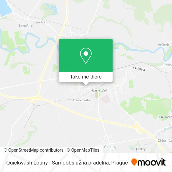 Карта Quickwash Louny - Samoobslužná prádelna