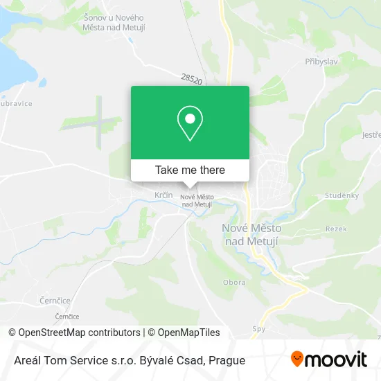 Карта Areál Tom Service s.r.o. Bývalé Csad