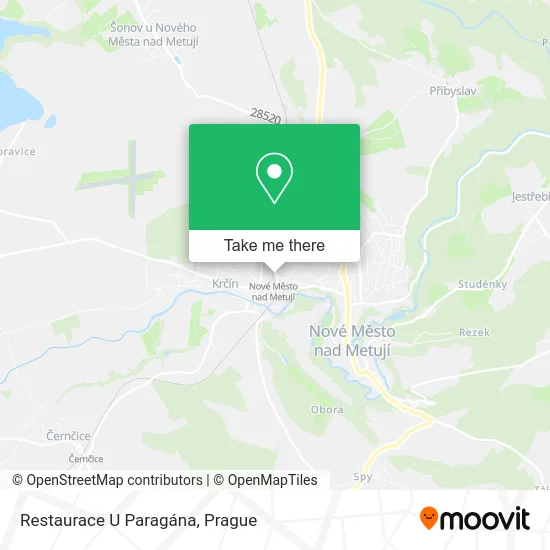 Карта Restaurace U Paragána