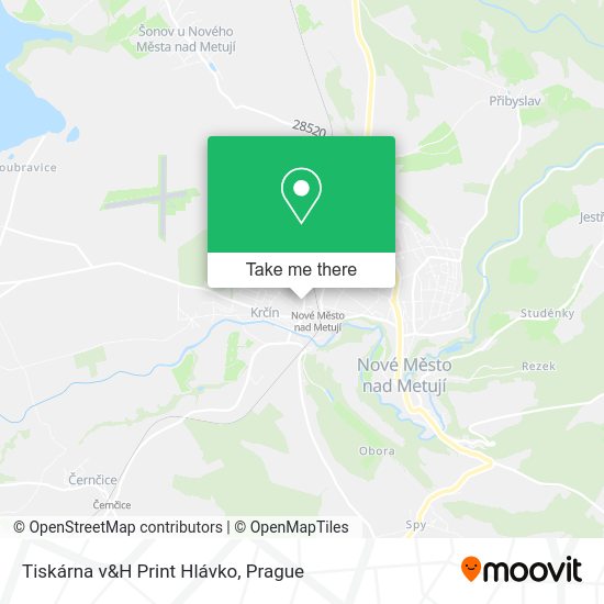 Карта Tiskárna v&H Print Hlávko