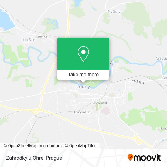 Карта Zahrádky u Ohře