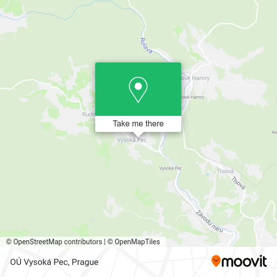 Карта OÚ Vysoká Pec
