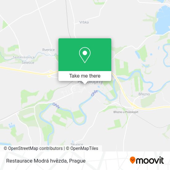 Карта Restaurace Modrá hvězda