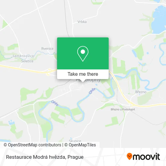 Карта Restaurace Modrá hvězda