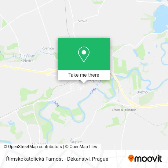 Карта Římskokatolická Farnost - Děkanství