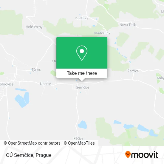 Карта OÚ Semčice