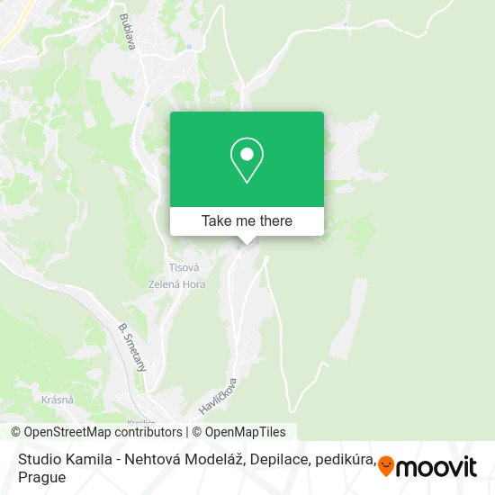 Карта Studio Kamila - Nehtová Modeláž, Depilace, pedikúra