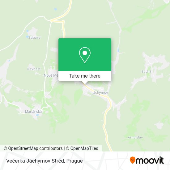 Карта Večerka Jáchymov Strěd